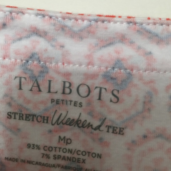 Gave to friend Talbots PM stretch weekend tee - Picture 4 of 5